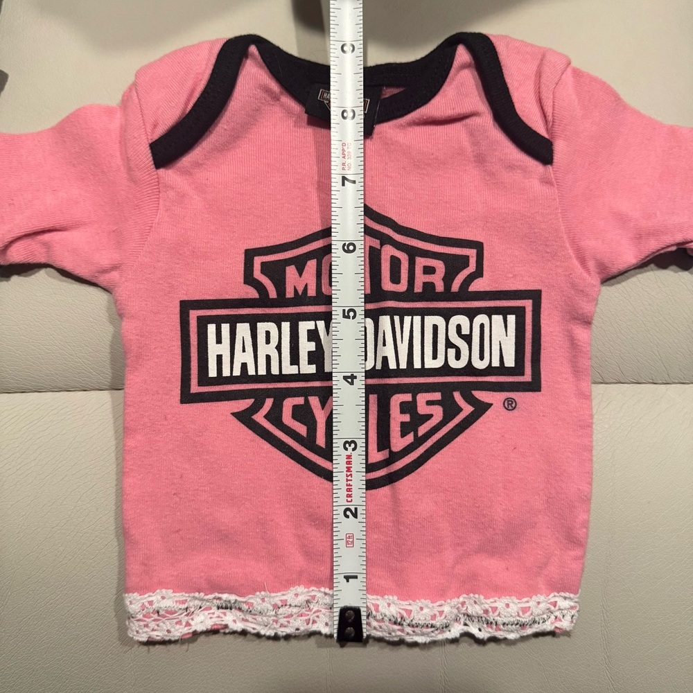 Harley-Davidson Pink and Black Dog Tees - Picture 3 of 5